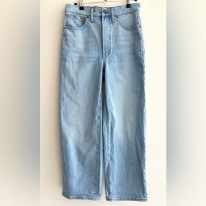 Madewell The Perfect Vintage Wide-Leg Crop Jean, Light Wash, Size 27